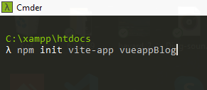založení Vue app pomocí Vite